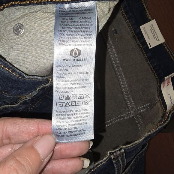 42x30 Dark Wash Signature by Levi Strauss & Co Men's Jeans (C46) - Picture 5 of 6